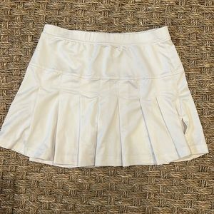 White tennis skirt